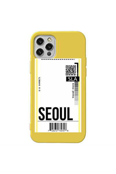 Other Apple iPhone 12 Pro Seoul Travel More Yellow Colored Silicone TPU Θήκη