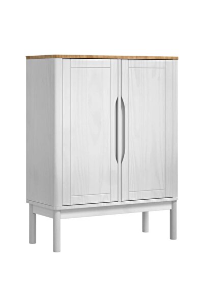 vidaxl Bufet FLORO Alb 70 x 30 x 70,5 cm Lemn de pin masiv