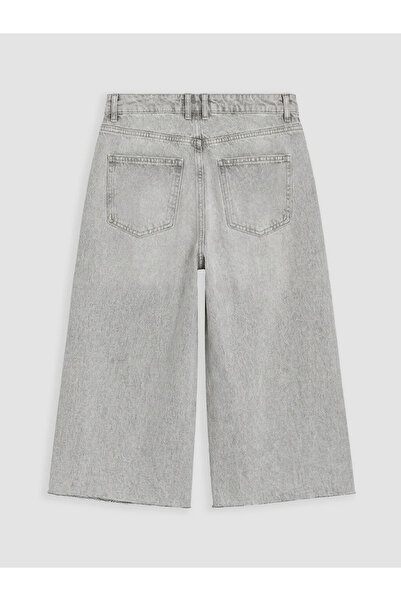LC Waikiki Gray Bermuda Fit Women's Jean Shorts