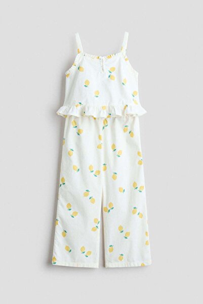 H&M 2-piece frill-trimmed seersucker set