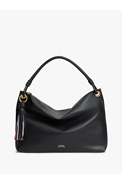 Tommy Hilfiger kadın th statement leather omuz çantası