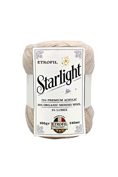 Etrofil Νήμα Πλεξίματος Star Light Πούδρα Μπεζ 75% Ακρυλικό Premium 20% Βιολο...