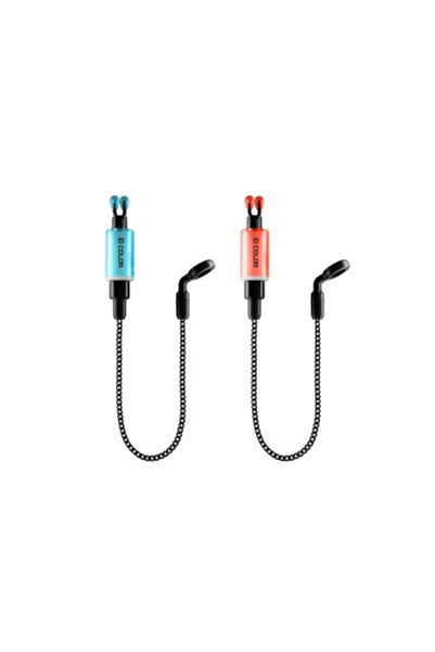 DELPHİN Set de agățătoare tip lanț COLOR, 2 buc/set, albastru/roșu