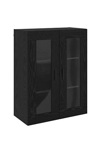 vidaxl Dulap montat pe perete Negru 69,5 x 34 x 90 cm Lemn compozit
