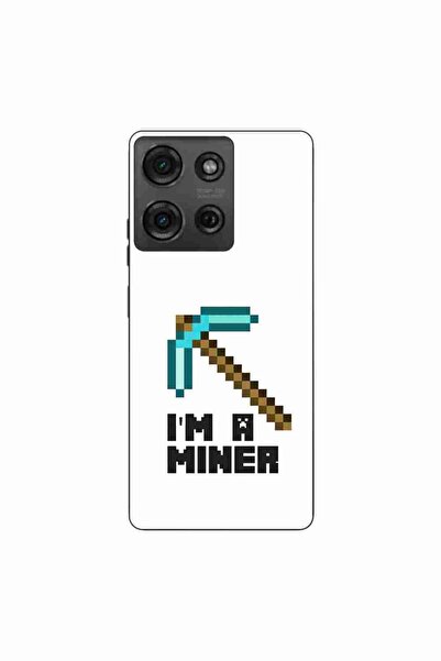 OEM Case compatible with Motorola Moto G75 Silicone Gel Tpu Minecraft Miner P...
