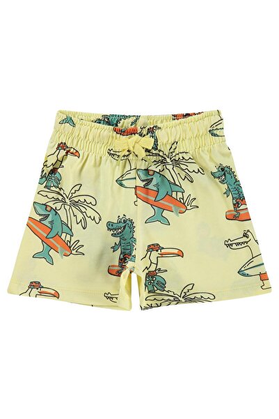 Civil Boys Surfer Animals 2-5 Years Old Shorts - Yellow