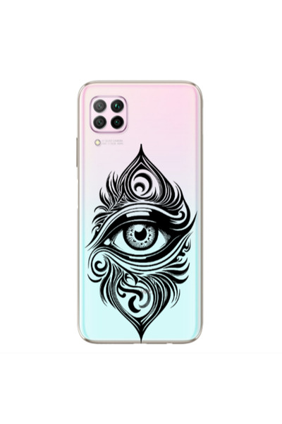 Other Huawei P40 Lite Eye patterned drawing Transparent Silicone TPU Θήκη