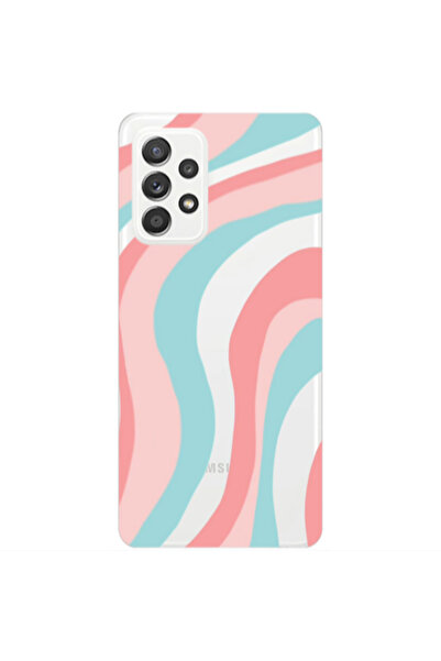 Other Samsung A72 Colored lines Transparent Silicone TPU Θήκη