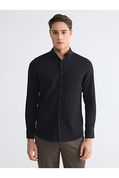 LC Waikiki Nevavm Regular Fit Dobby Men's Shirt with Difference