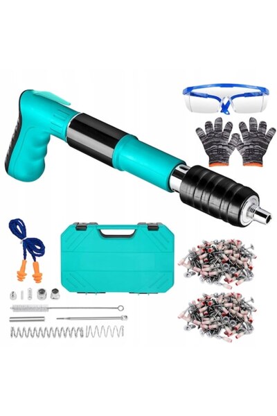 Trendily Pistol de bătut cuie manual, 5 nivele reglabile, zgomot redus, 33.5x...