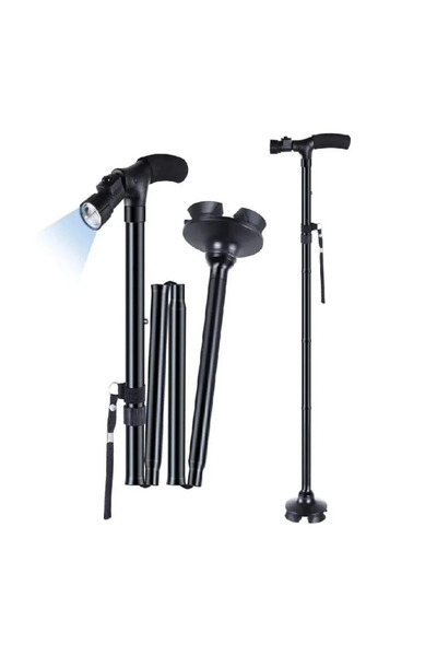 MAGIC CANE عكاز قابلة للطي مزودة بضوء LED-MAGIC