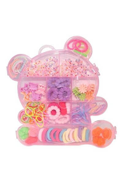 Duravel Girls Hair Accessories Set, 240 Pcs, Colourful Elastic Bands, Scrunch...