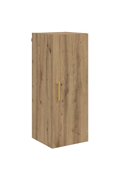 vidaxl Dulap montat pe perete Stejar Artizanal 34,5 x 34 x 90 cm