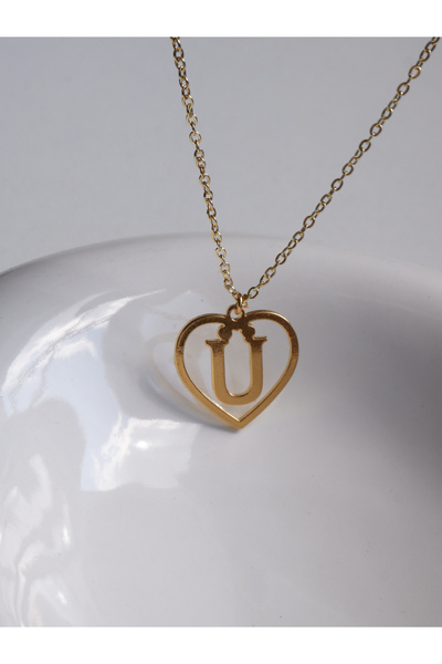 Reorah Collection Letter U Pendant Necklace