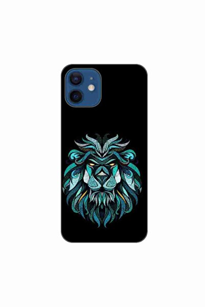 OEM Case compatible with Apple iPhone 12 Silicone Gel Tpu Pattern Abstract Lion