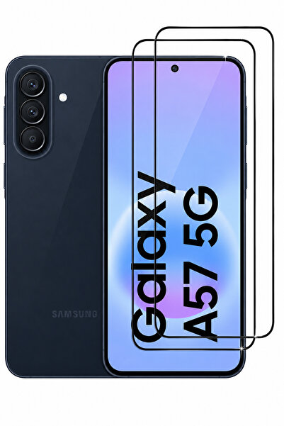 Nezih Case Samsung Galaxy A57 Uyumlu 5D Tam Kaplayan Temperli Cam Ekran Koruyucu