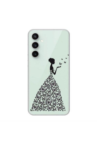 Other Samsung S24 Plus Butterfly Girl Transparent Silicone TPU Θήκη