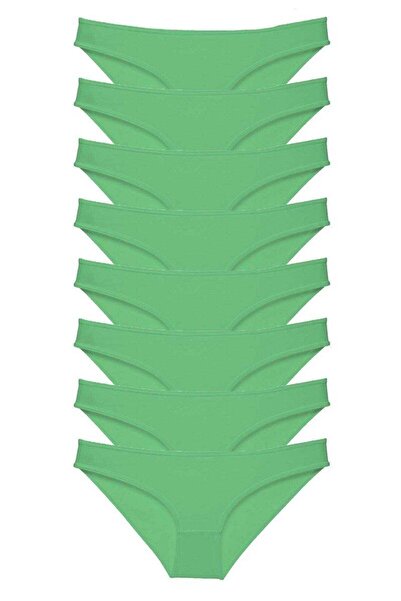 Mestore 8 Pieces Super Eco Set Lycra Women's Slip Panties Green