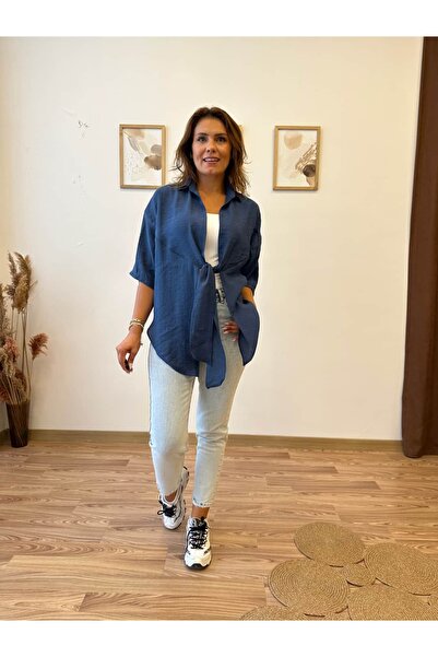Aychayla Modal Kumaş Kimono Bağlamalı Gömlek