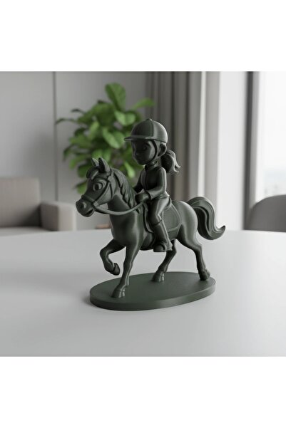 OEM Decorative Figurine Horse Rider, Cartoon Style Design, 3D Printed