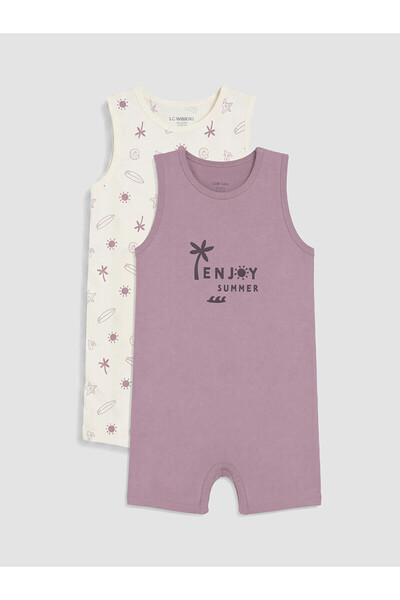 LC Waikiki Trendlucky Printed Baby Boy Rompers with Difference Prints, Pack of 2