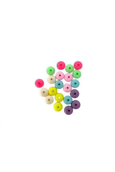 OEM Margele Plastic Forma Rotunda Plata Simpla