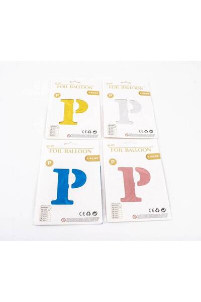 OEM Balon Folie Litera ,,P" 40cm Albastru