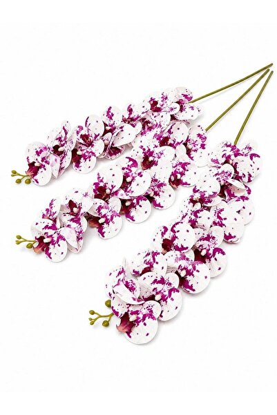 OEM Orhidee artificiala 15 flori 30 Alb-Ciclam