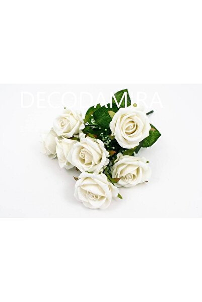 OEM Flori Artificiale Buchet Trandafiri Alb Cu Bobite