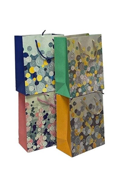 OEM Pungi Cadou Vertical Cercuri Pictate 30x41.5x12cm 12/set