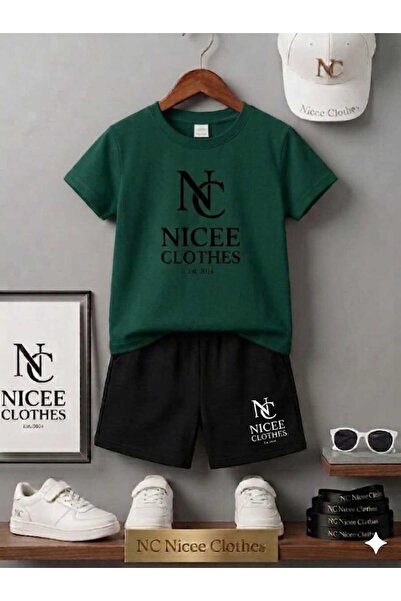 NC Nicee Clothes ΚΑΛΟΚΑΙΡΙΝΟ ΠΑΙΔΙΚΟ ΜΠΛΟΥΖΑΚΙ ΚΑΙ ΣΟΡΤΣ UNISEX (ΜΑΥΡΗ ΣΤΑΜΠΑ)