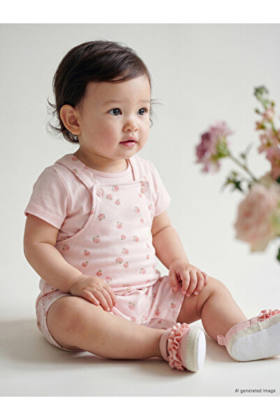 LC Waikiki Esvab • Modern & Distinctive Printed Baby Girl Salopet and Snap-On...