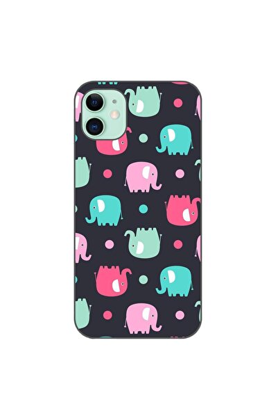 OEM Husa compatibila cu Apple iPhone 11 Silicon Gel Tpu Model Pattern Elefant