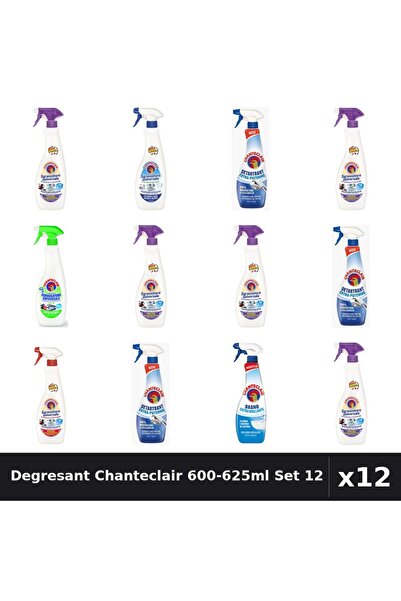 Chanteclair Set 12 Degresant Universal 600-625ml - 7 Arome Asortate Curatenie...