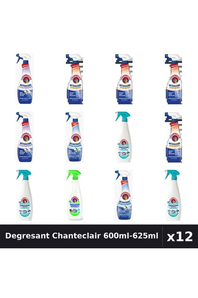 Chanteclair Set 12 Degresant Universal 600ml-625ml - Anticalcar, Detartrant, ...