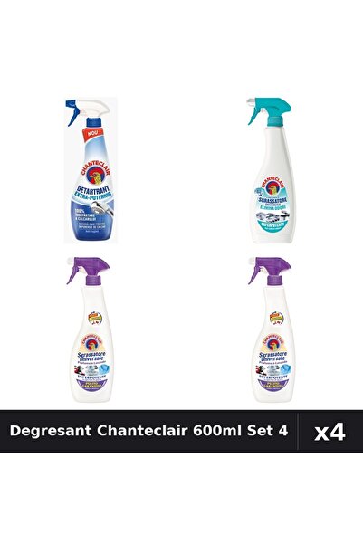 Chanteclair Set 4 Degresant Universal 600ml + Detartrant 625ml - Lavanda, Mos...