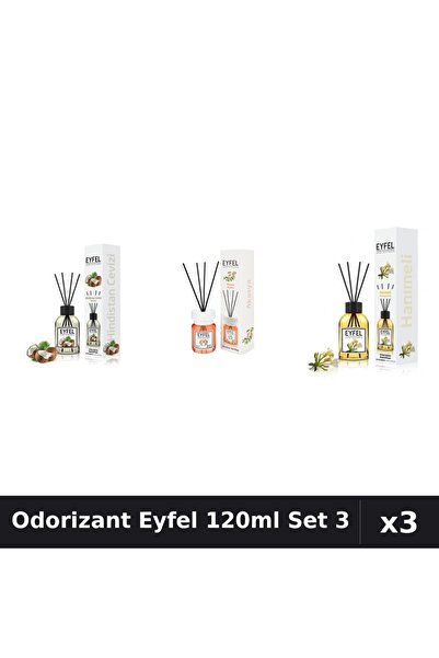 Eyfel Set 3 Odorizant Camera Betisoare 120ml - Nuca Cocos, Acacia, Mana Maicii