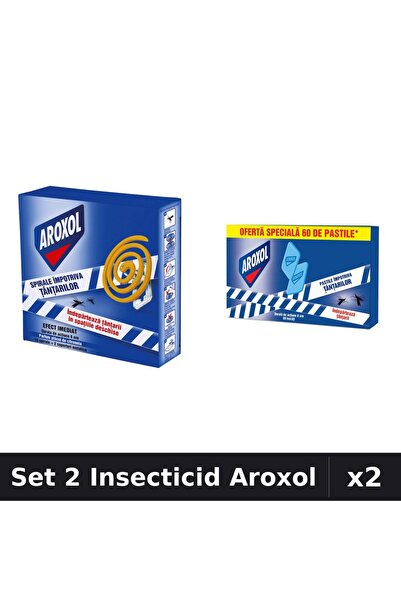 Aroxol Set 2 Produse Anti-Insecte - Pastile/Spirale Anti-Insecte