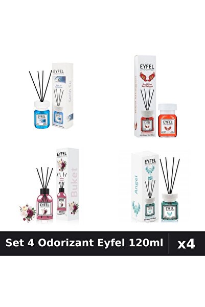 Eyfel Set 4 Odorizante Camera Betisoare, Angel, Bouquet, Cool Water, Red Drag...