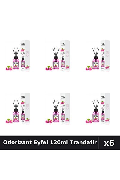 Eyfel Set 6 Odorizante Camera Betisoare Trandafir 120ml - Parfum Intens