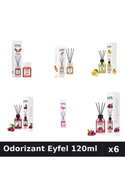 Eyfel Set 6 Odorizante Camera Betisoare - 6 Arome Asortate, 120ml Parfum