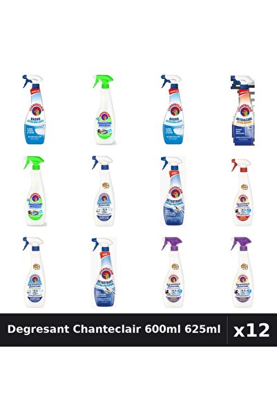 Chanteclair Set 12 Degresant Universal 600ml 625ml - 8 Arome Asortate Curatenie