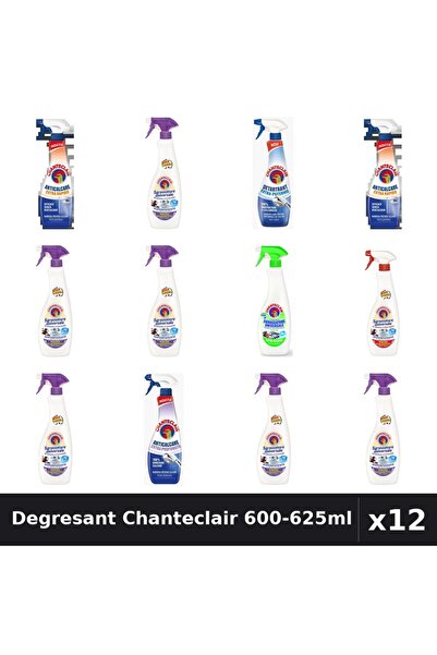 Chanteclair Set 12 Degresant Universal 600-625ml - 7 Arome, Anticalcar, Detar...