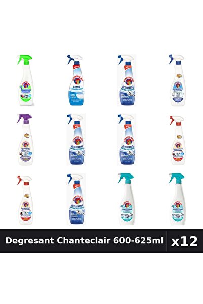 Chanteclair Set 12 Degresant Universal 600-625ml - 7 Arome, Anticalcar, Detar...