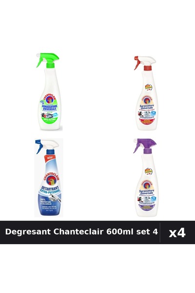 Chanteclair Set 4 Degresant Universal 600ml + Detartrant 625ml - Lămâie, Mars...