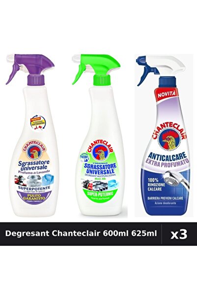 Chanteclair Set 3 Degresant Universal 600ml-625ml Lavanda Lămâie Anticalcar