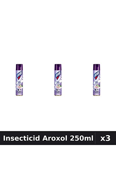 Aroxol Set 3 Spray Insecticid 250ml - Anti Gandaci, Tantari, Muste - Protectie