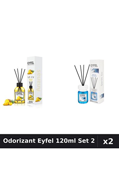 Eyfel Set 2 Odorizant Camera Betisoare 120ml - Ananas, Cool Water