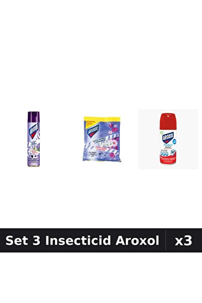 Aroxol Set 3 Produse Anti-Insecte - Pastile/Spirale Anti-Insecte Aroxol, Spra...