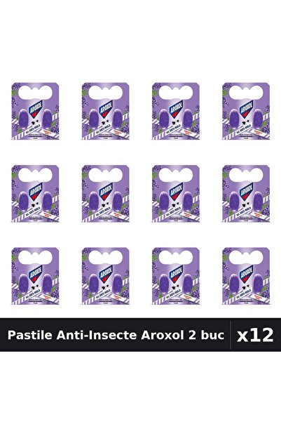 Aroxol Set 12 Pastile Anti-Insecte 2 bucati - Protectie Gandaci, Tantari, Muste